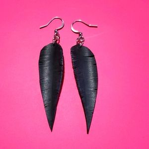 Black Feather Earrings